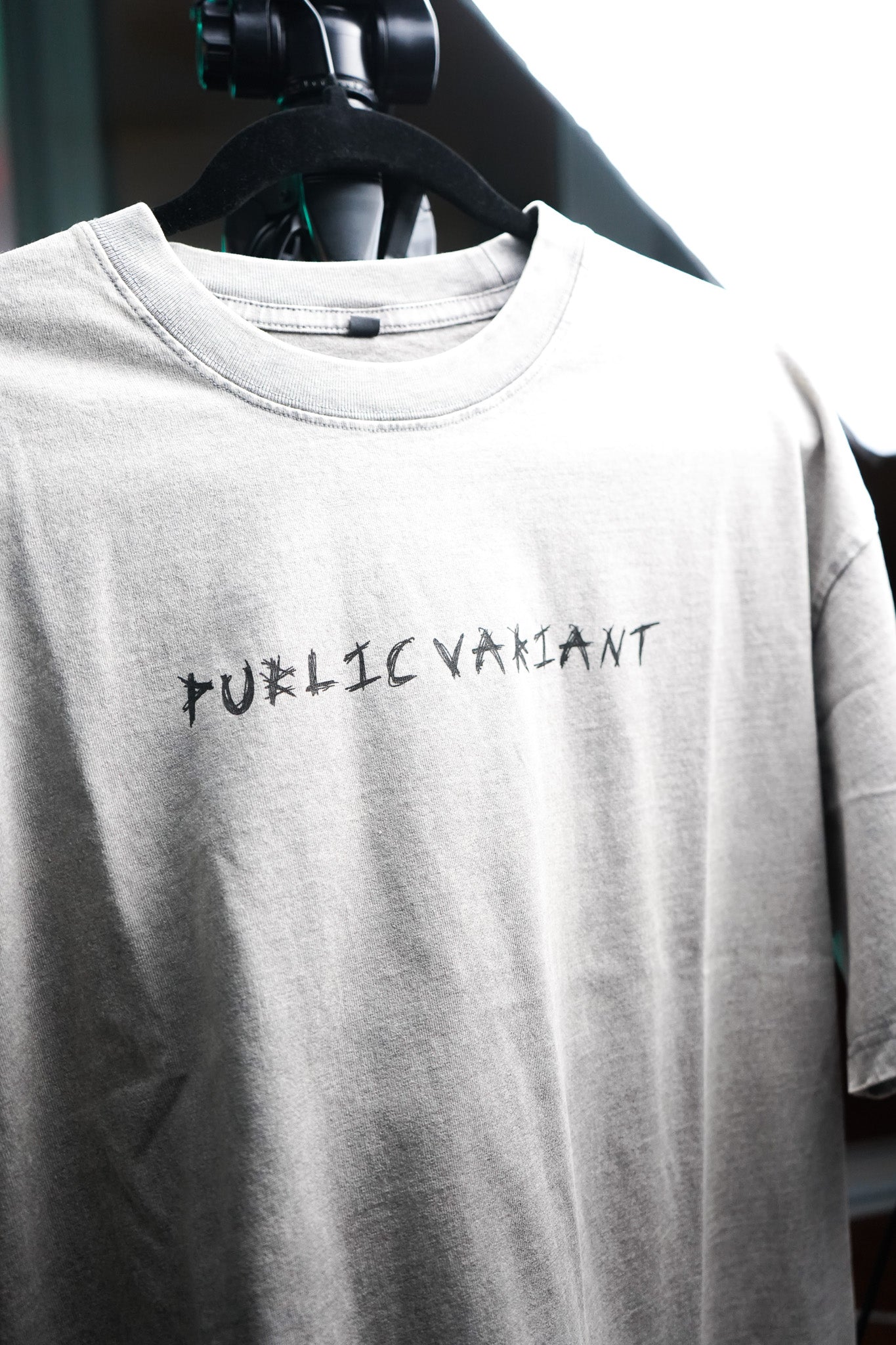 PUBLIC VARIANT (RAIN & FLOWERS EDITION )Acid Wash Oversize T-Shirt