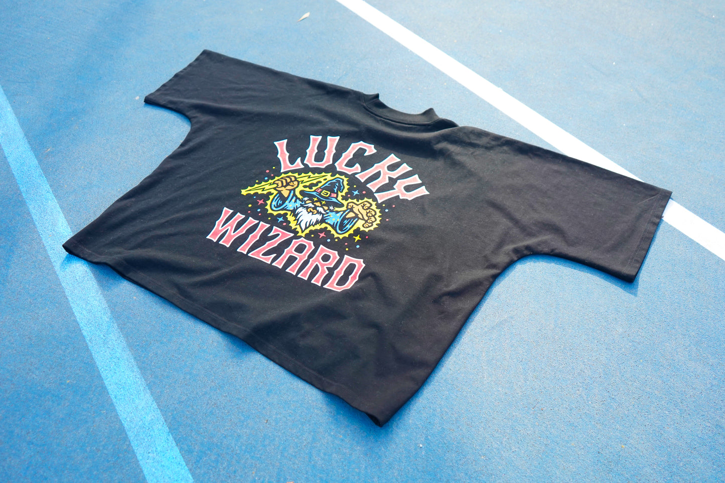 LUCKY WIZARD Oversize Cut Boxy Tee