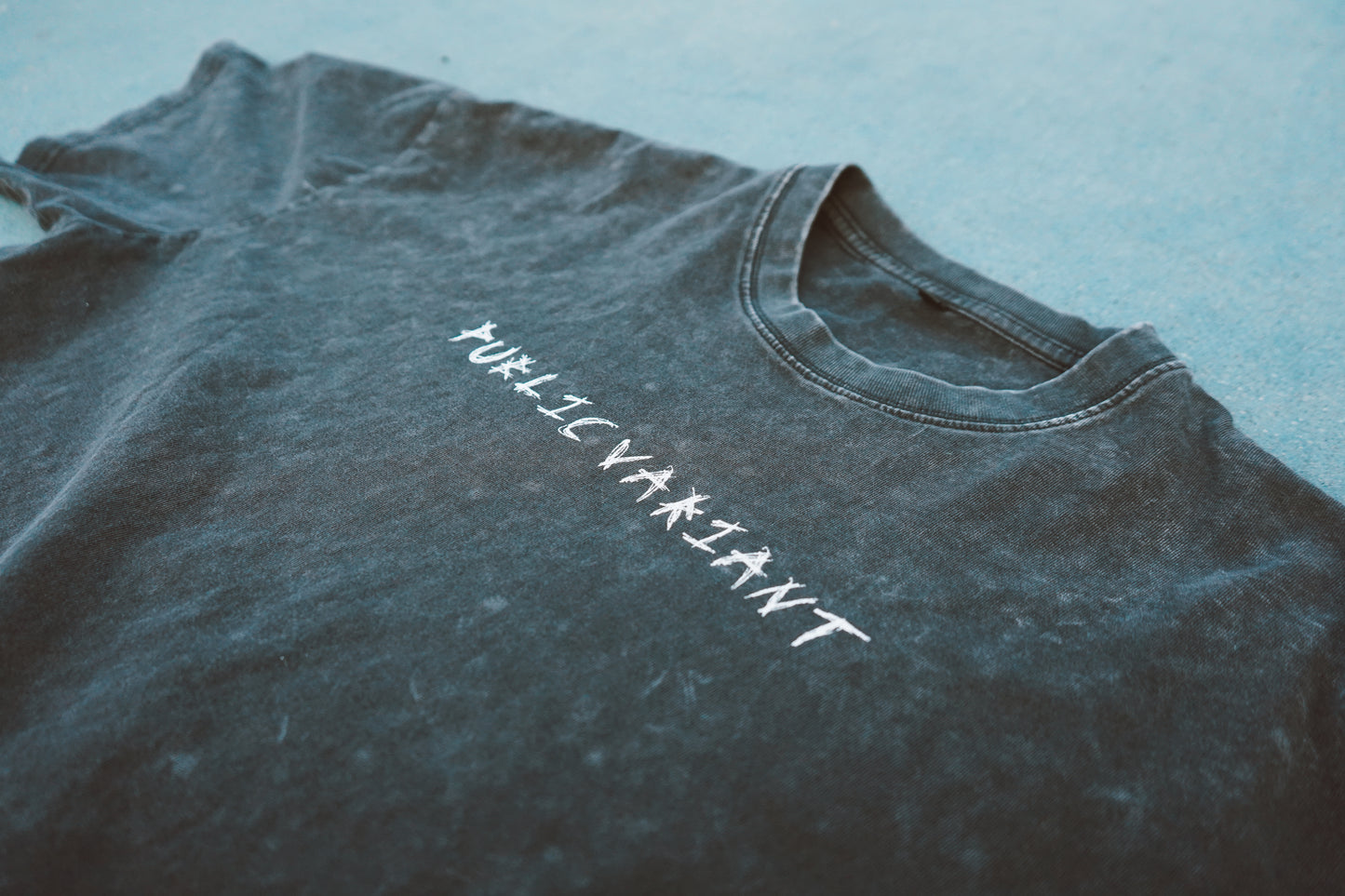 PUBLIC VARIANT (B & W) Acid Wash Oversize T-Shirt